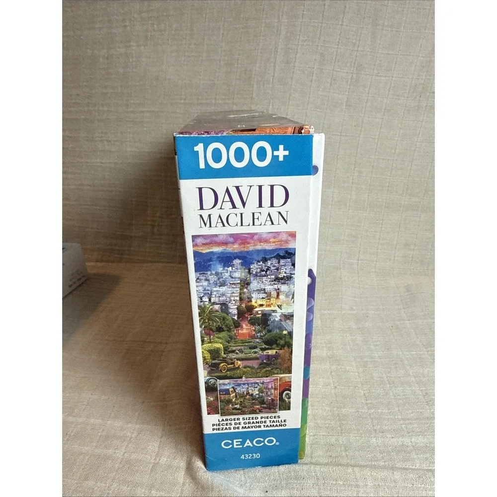 Ceaco‎ 1000 Piece Jigsaw Puzzle - David Maclean - Lombard Street - with Poster